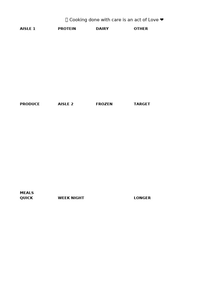 Minimal Mom Meal Planning Work Sheet Blank Pdf