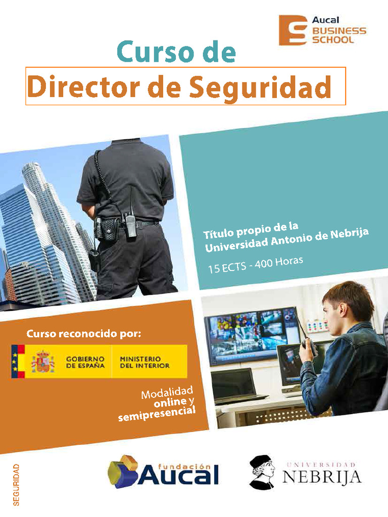 Información Sobre Curso de Director de Seguridad | PDF