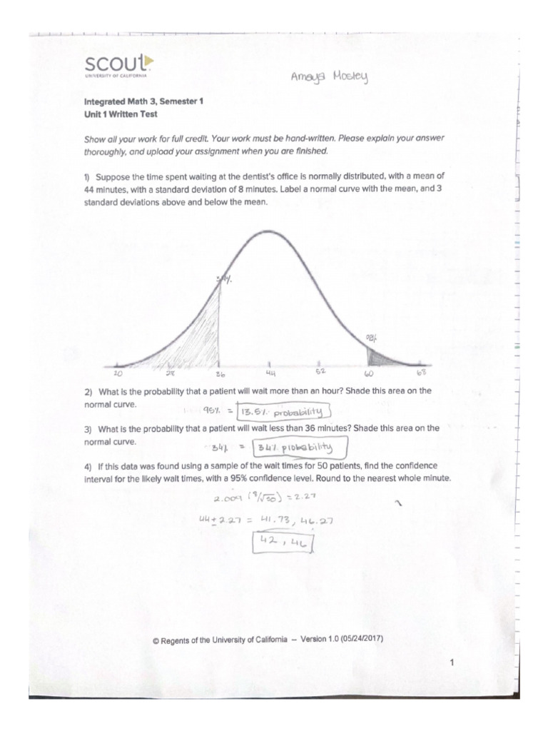 Unit 1 Written Test | PDF