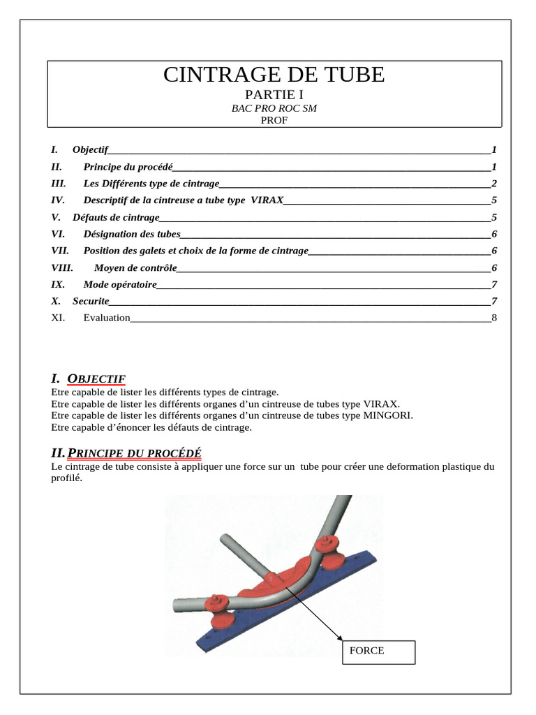 Techniques de Cintrage de Tubes PDF Flexion (matériau) — free download