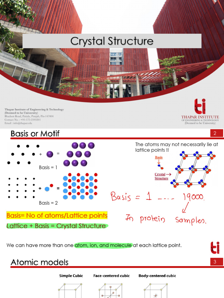 Lecture 7 Crystal Structure | PDF