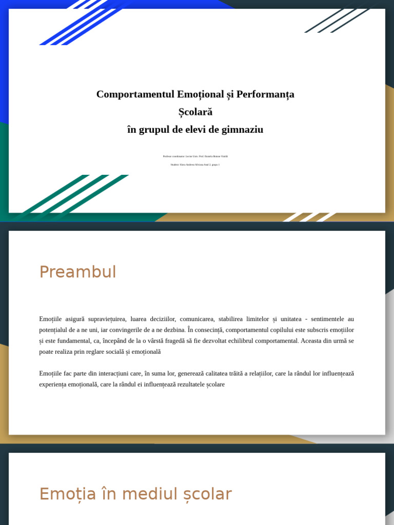 Comportamentul de Elevi Si Performanța Școlară | PDF
