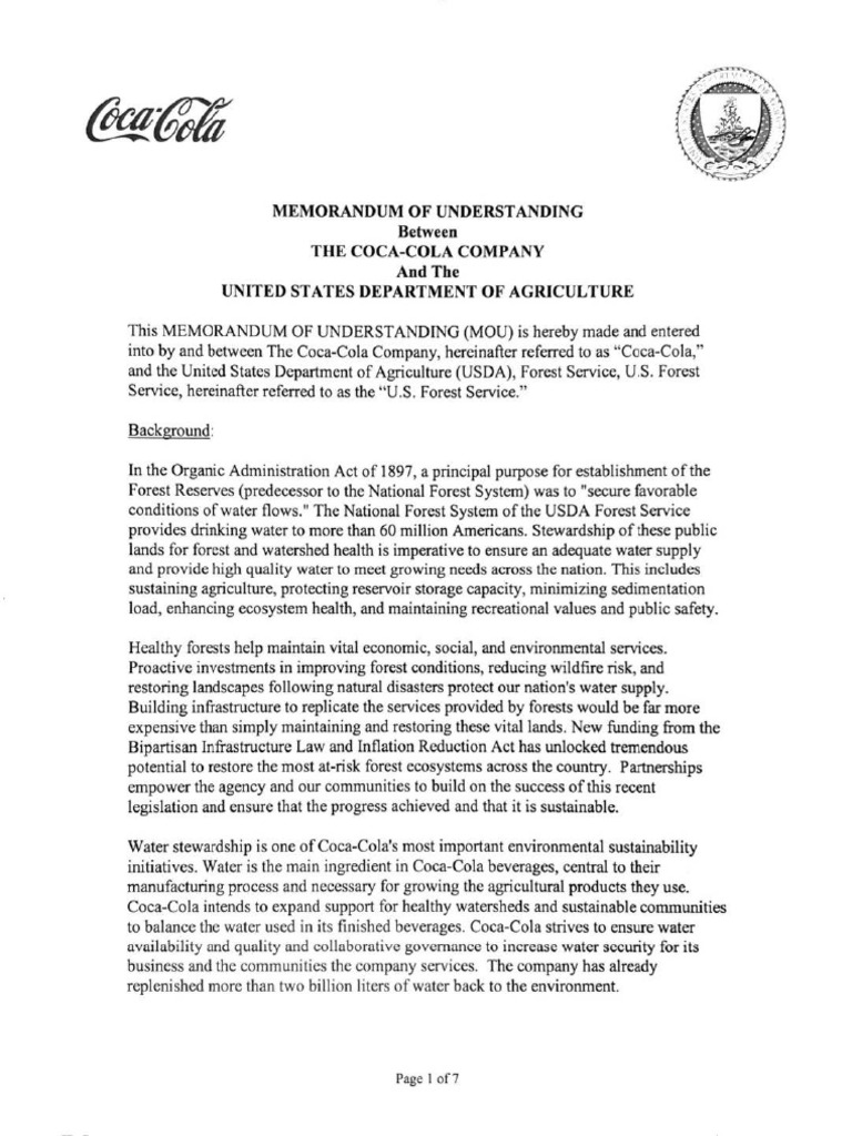 Mou Coca Cola Usda | PDF