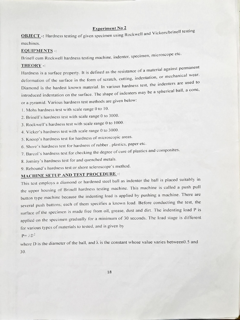 Hardness Test | PDF