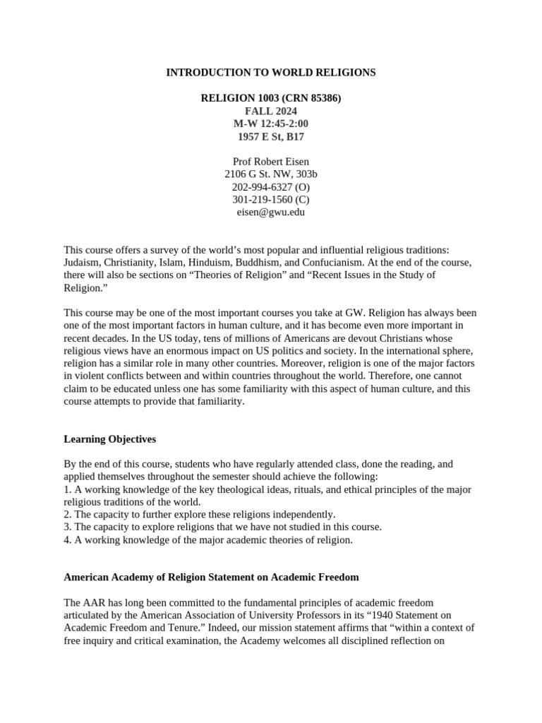 Rel1003 Syl | PDF