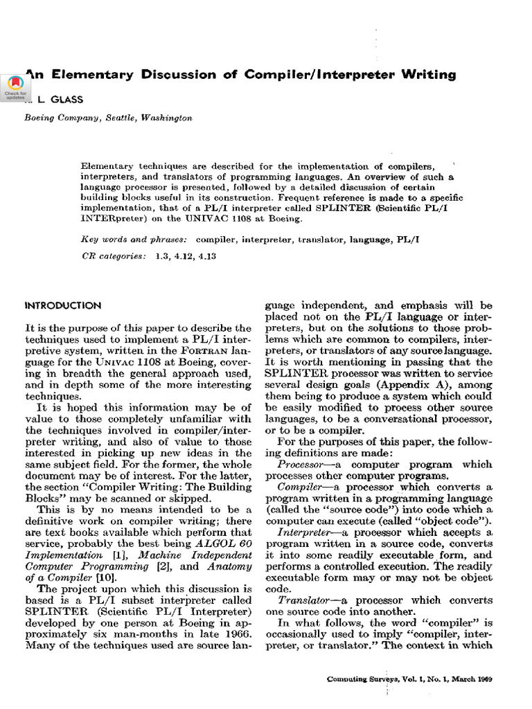 Compiler and Interpreter | PDF