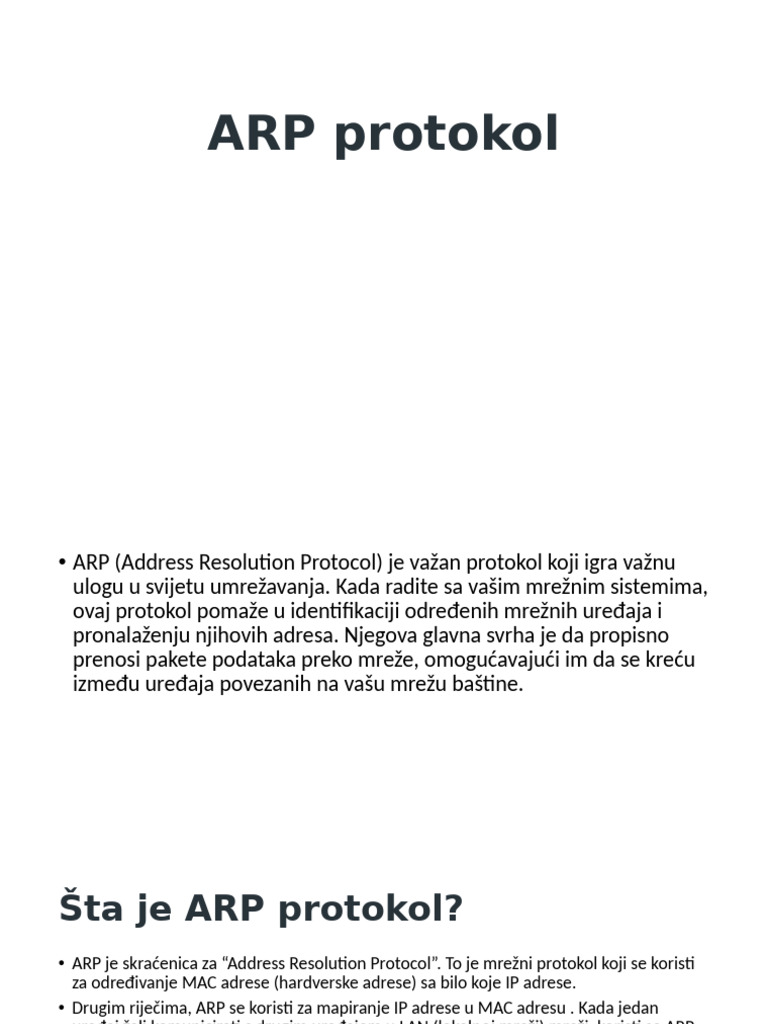 ARP Protokol | PDF