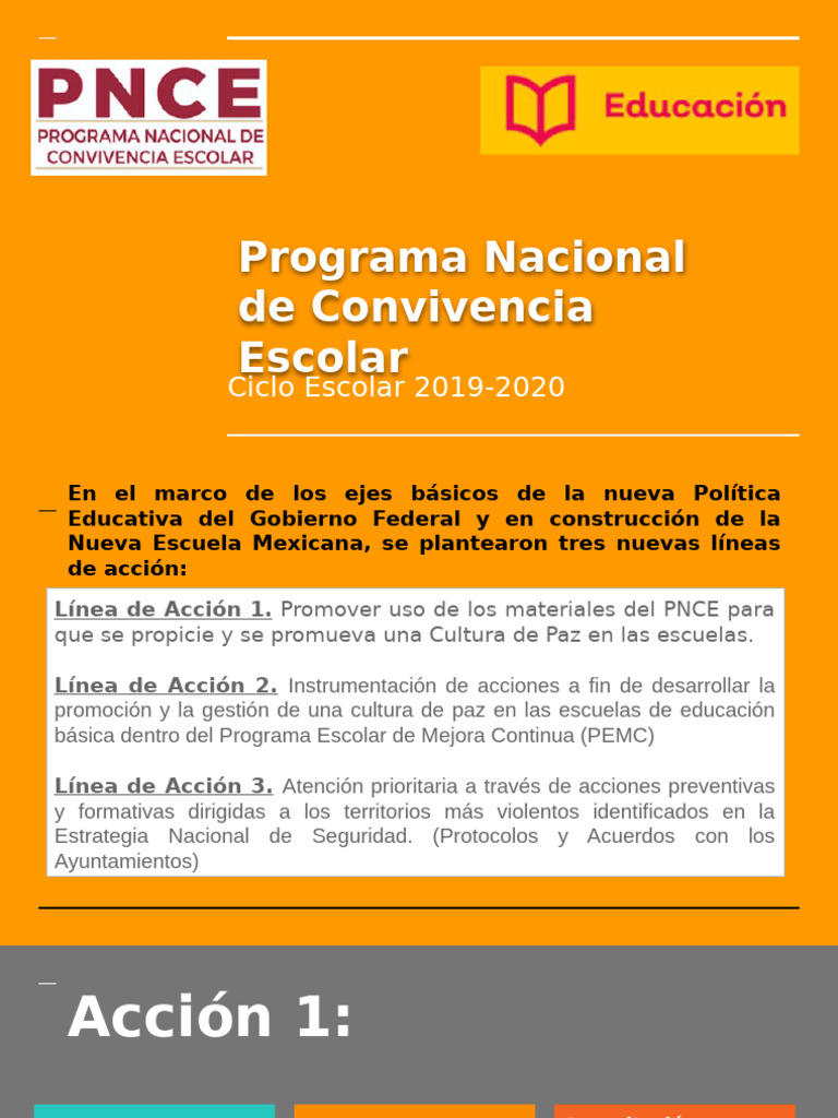 Programa Nacional de Convivencia Escolar | PDF
