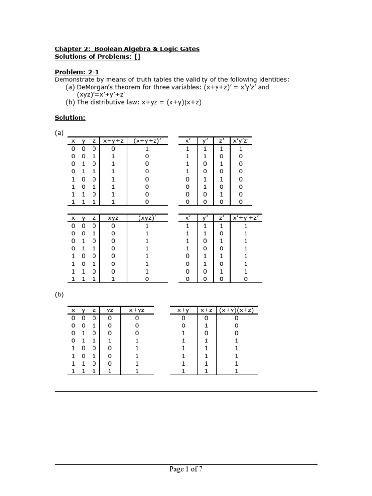 Solution CH 03 | PDF | Logic Gate | Electronic Design