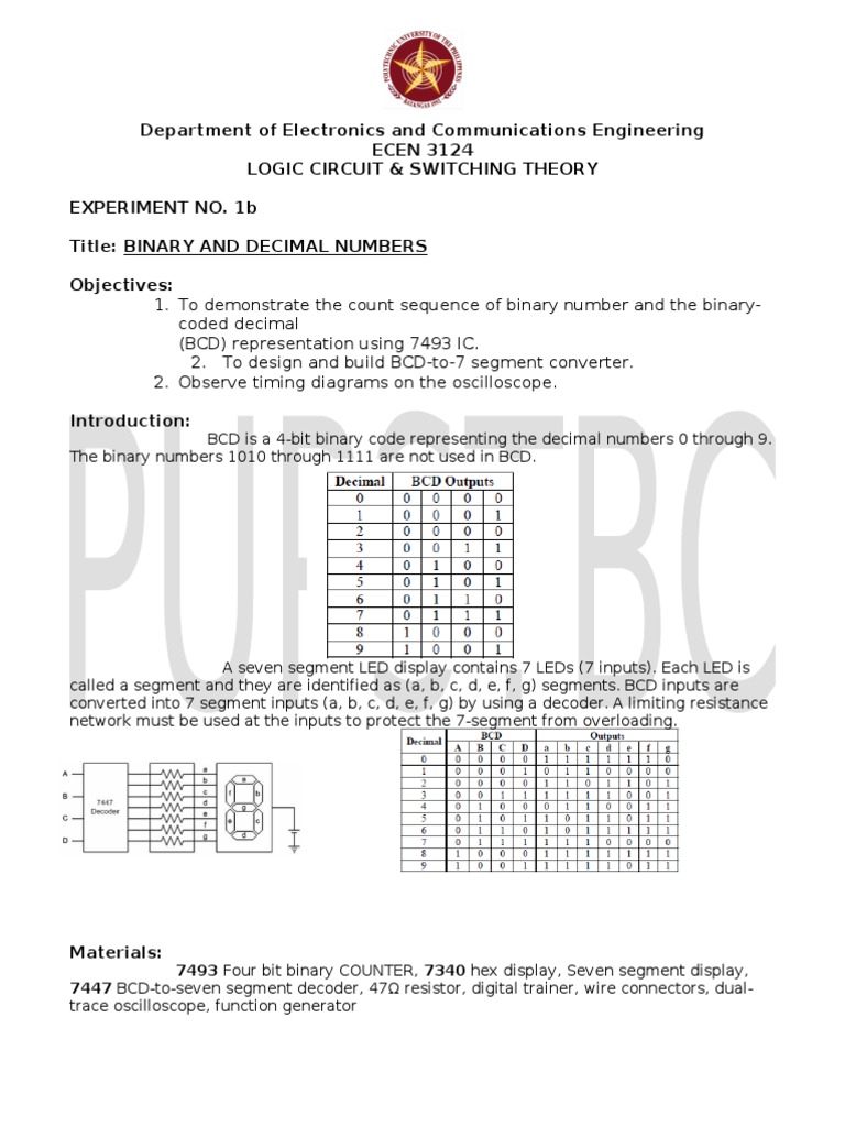 Logic Ckts & Switching Theory - Expt1b | PDF