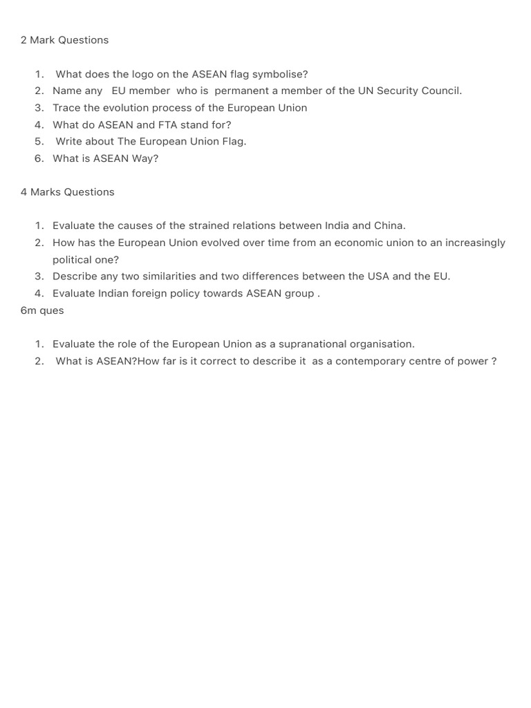 2 mark questions pdf