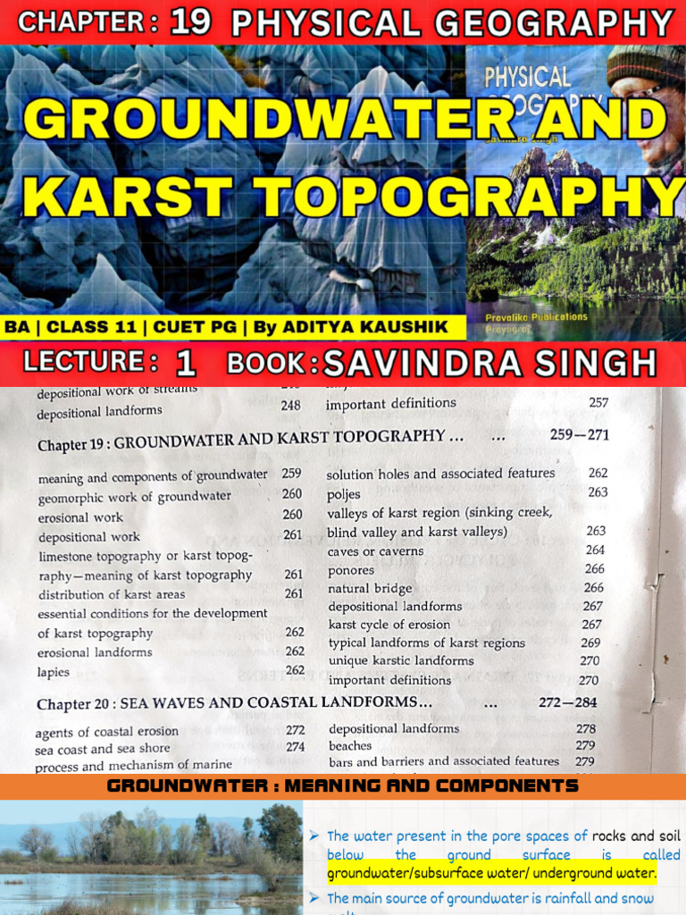 Groundwater And Karst Topography Pdf