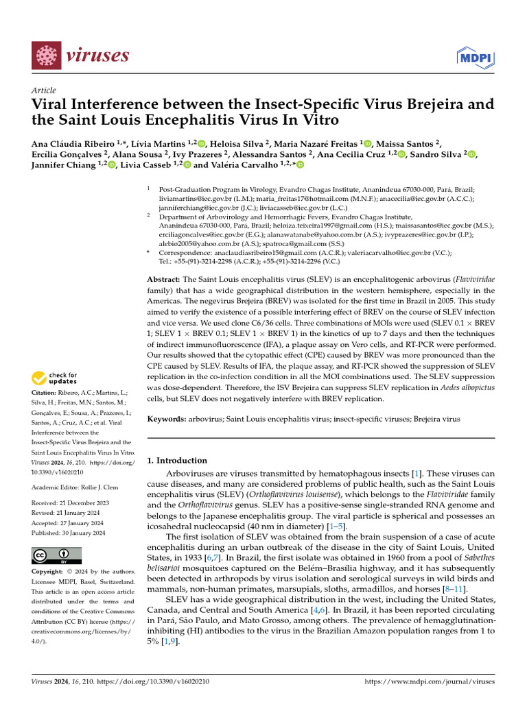 2024 Viral - Interference - Between - The - Insect-Specific - Vir | PDF