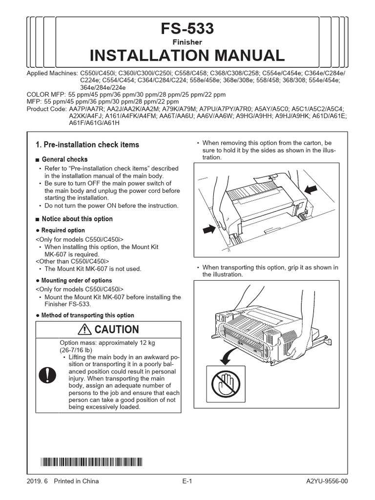 FS 533InstallInstr | PDF