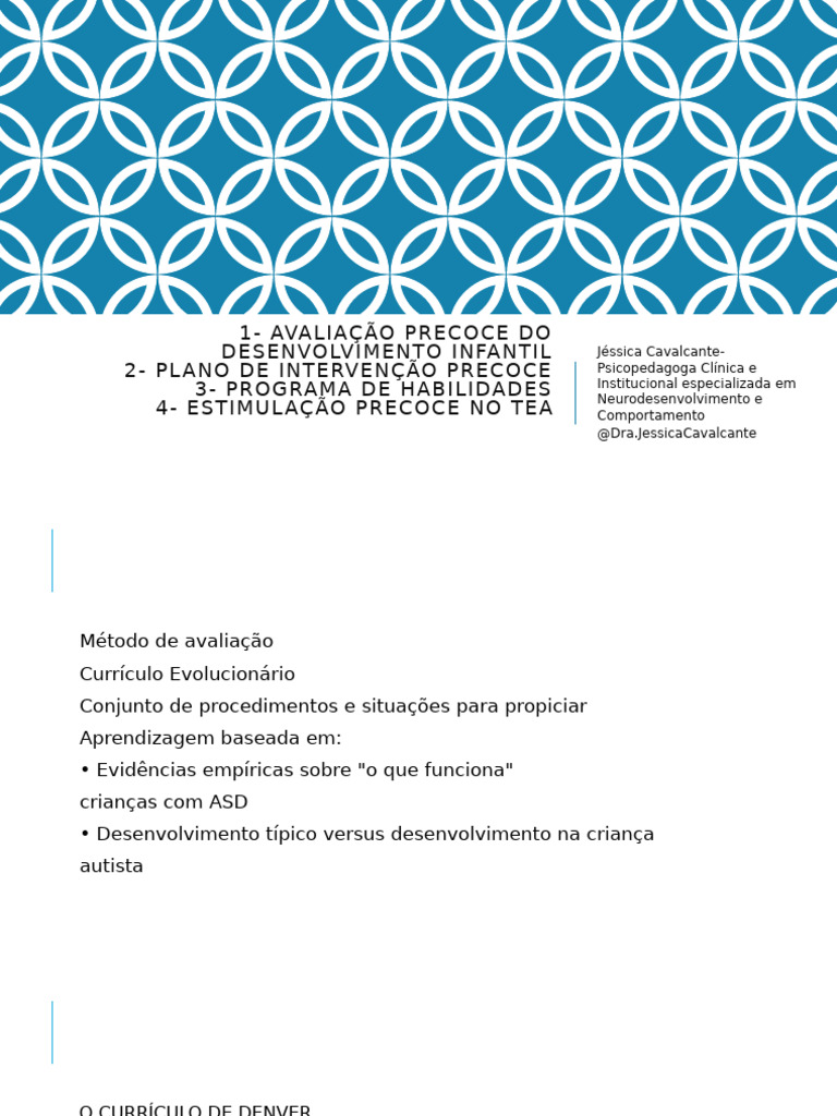 1 - Avaliação Precoce Do Desenvolvimento Infantil | PDF