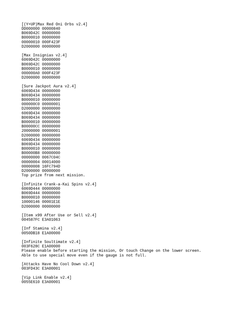 Yo-Kai Watch 2 Cheat Codes v2.4 | PDF | Home & Garden | Computers