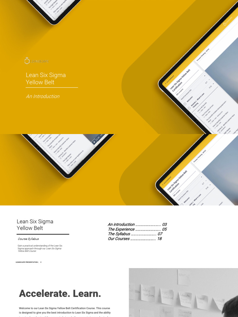 Lean Six Sigma Yellow Belt Course Overview | PDF | Six Sigma | Mentorship