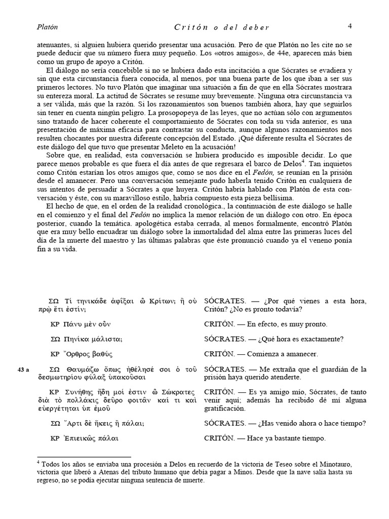 El Critón - Platón | PDF