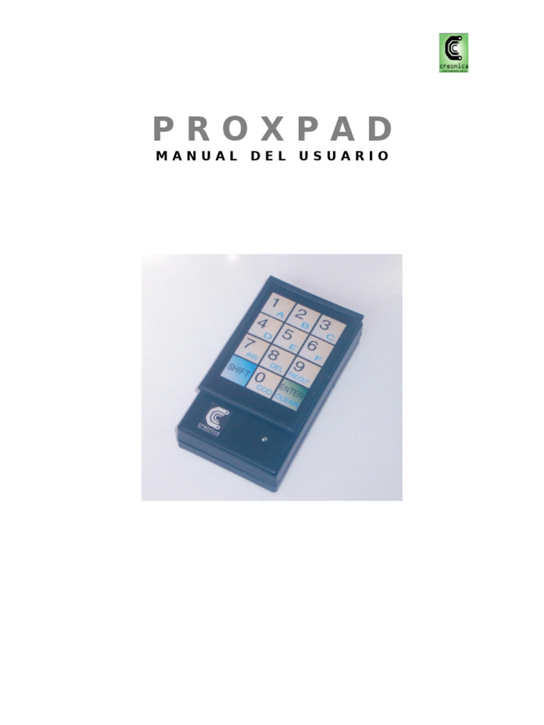 Manual de Usuario Proxpad: Funciones y Uso | PDF | Teclado | Métodos y ...