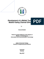 Development of A Matlab Toolbox For Mobile Fading Channel Simulators