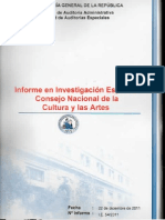 Informe Contraloria Sobre Consejo de La Cultura y Las Artes