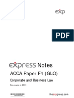 ACCA Paper F4 (GLO) : Notes