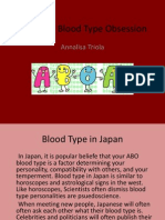 Japanese Blood Type Obsession: Annalisa Triola