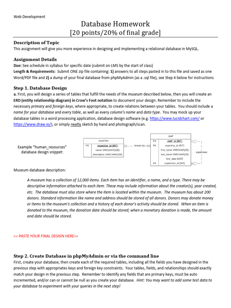 INFO 638 - Database HW | PDF