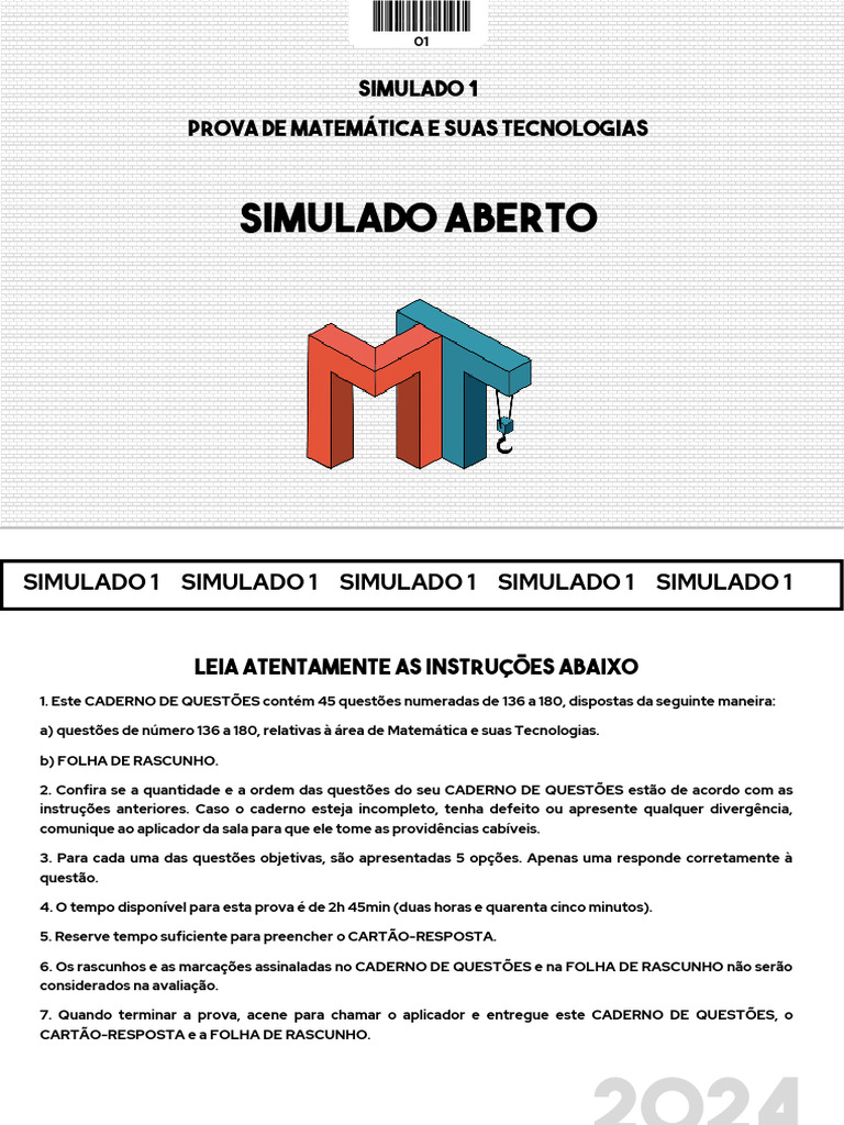 Simulado Aberto Do Mateco - 01 | PDF