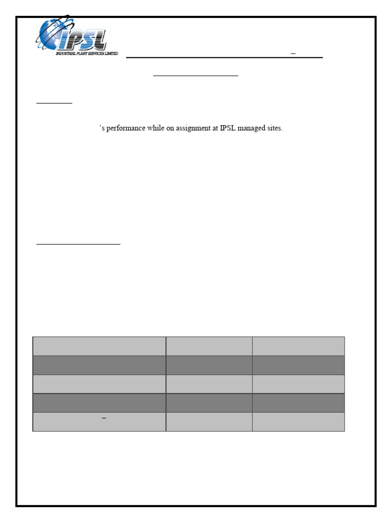 Guidelines - Contractor Performance Evaluation Form | PDF