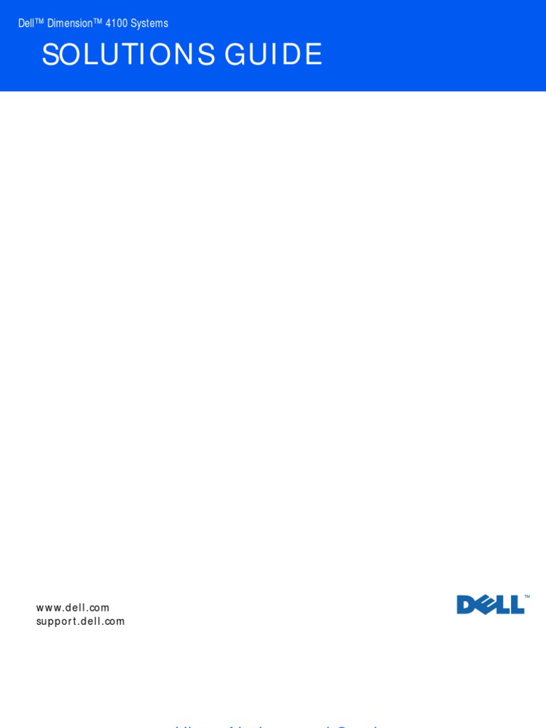 Dimension 4100 Service Manual | PDF | Computer Virus | Usb