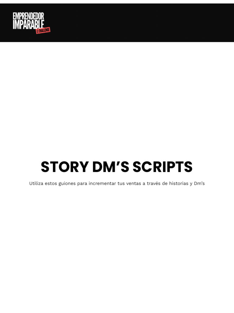 Copia de Story Scripts + Dm's Scritps | PDF