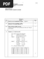 Physics Paper 3 Marking Scheme: Section A