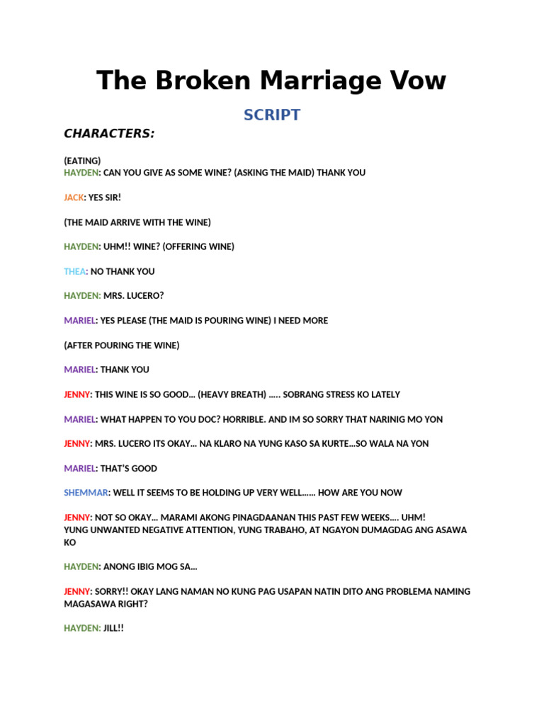 Role Play Script | PDF
