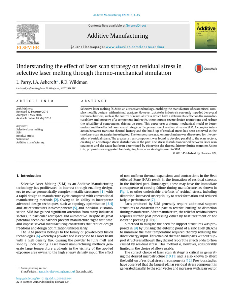 2016 Understanding The Effect of Laser Scan of Thermo Mechanical ...