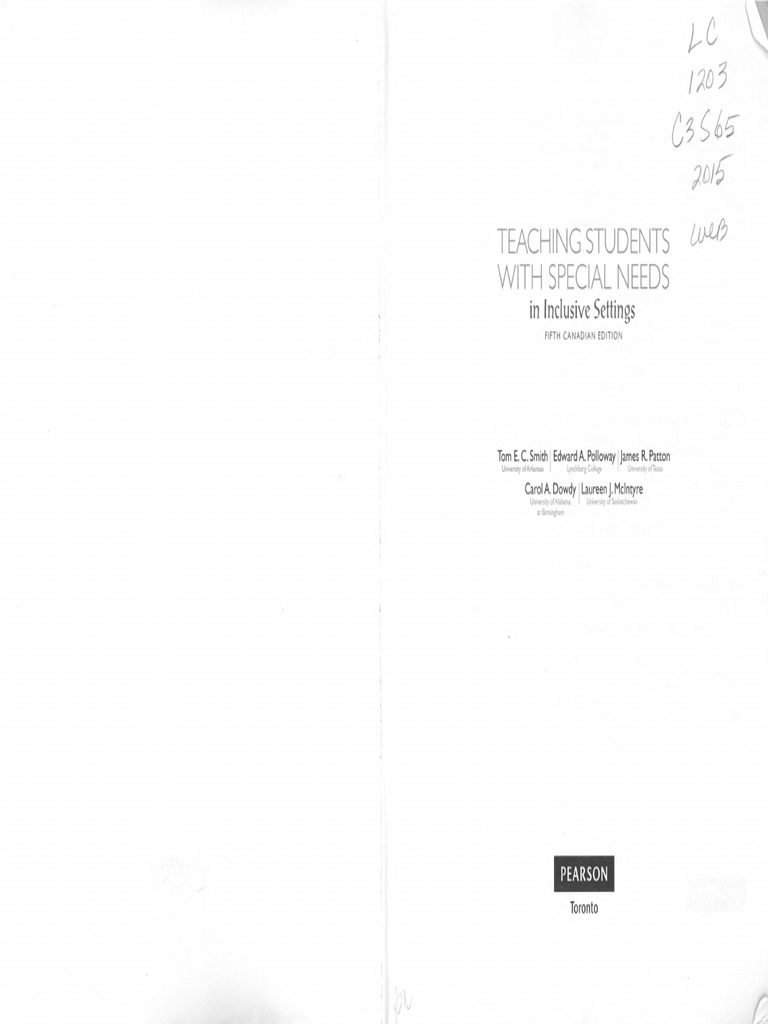 Teaching Students With Special Needs Pdf