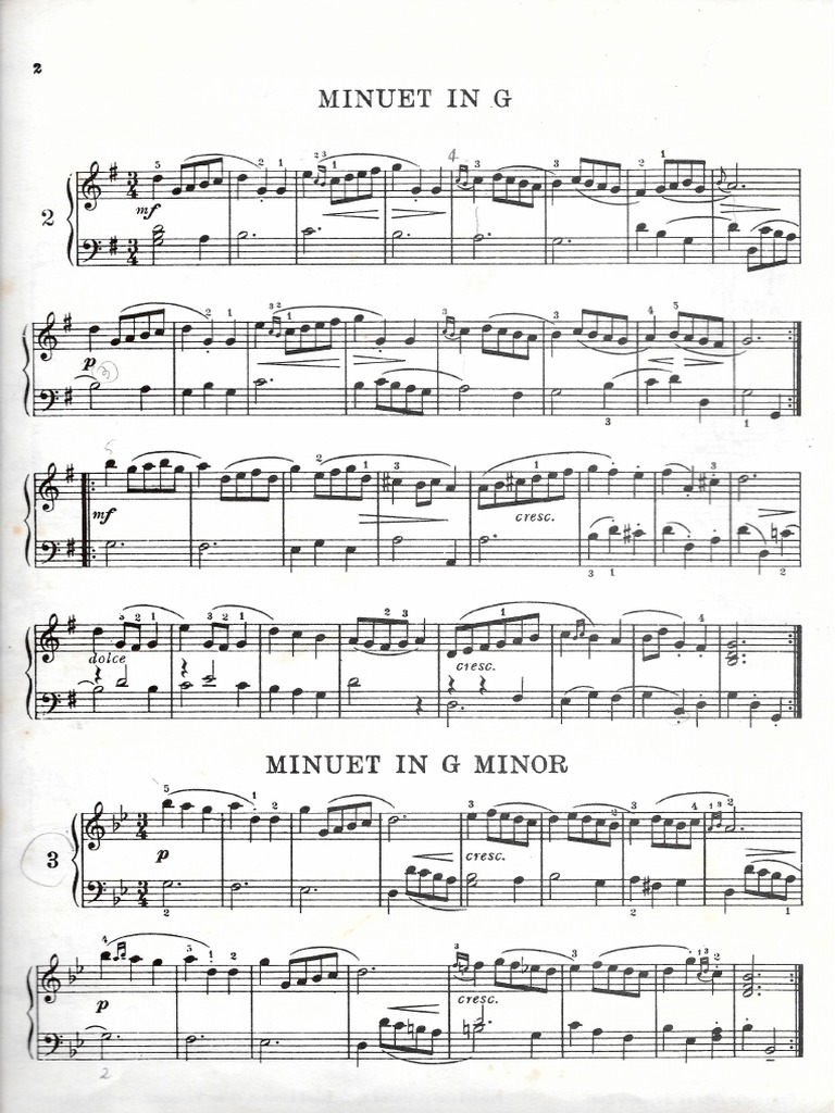 BACH - Minueto em Sol M | PDF