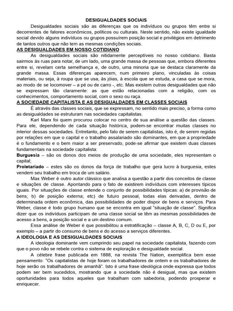 Desigualdades sociais txt 1 pdf