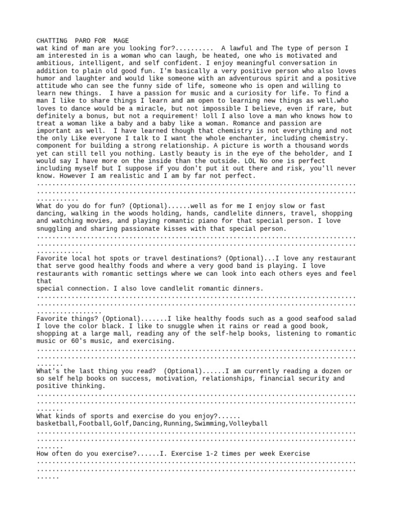 Main Chat Format PDF Love Romance (Love)
