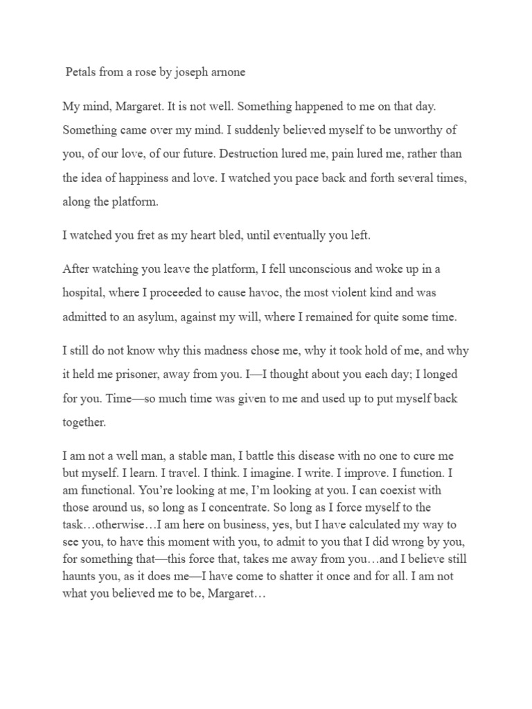 Petals From Rose Monologue | PDF | Poetry