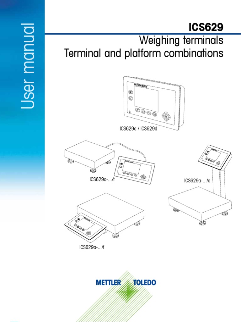 Weighing Terminals Terminal and Platform Combinations: ICS629a ...