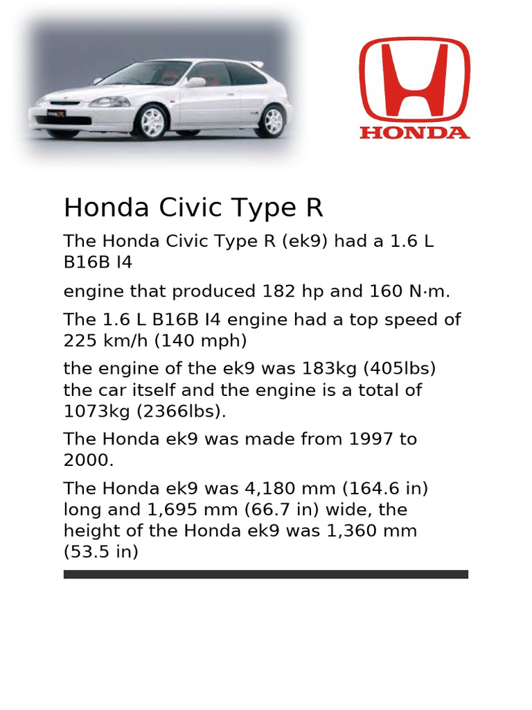 Honda Civic Type R | PDF