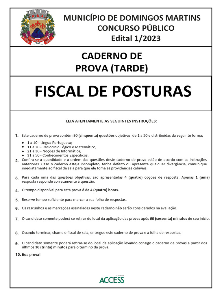 Fiscal de Posturas | PDF