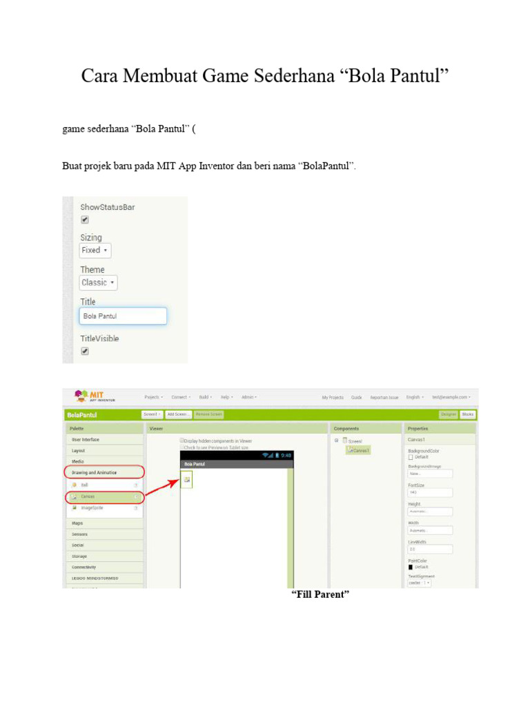 Cara Membuat Game Sederhana BOLA PANTUL PDF