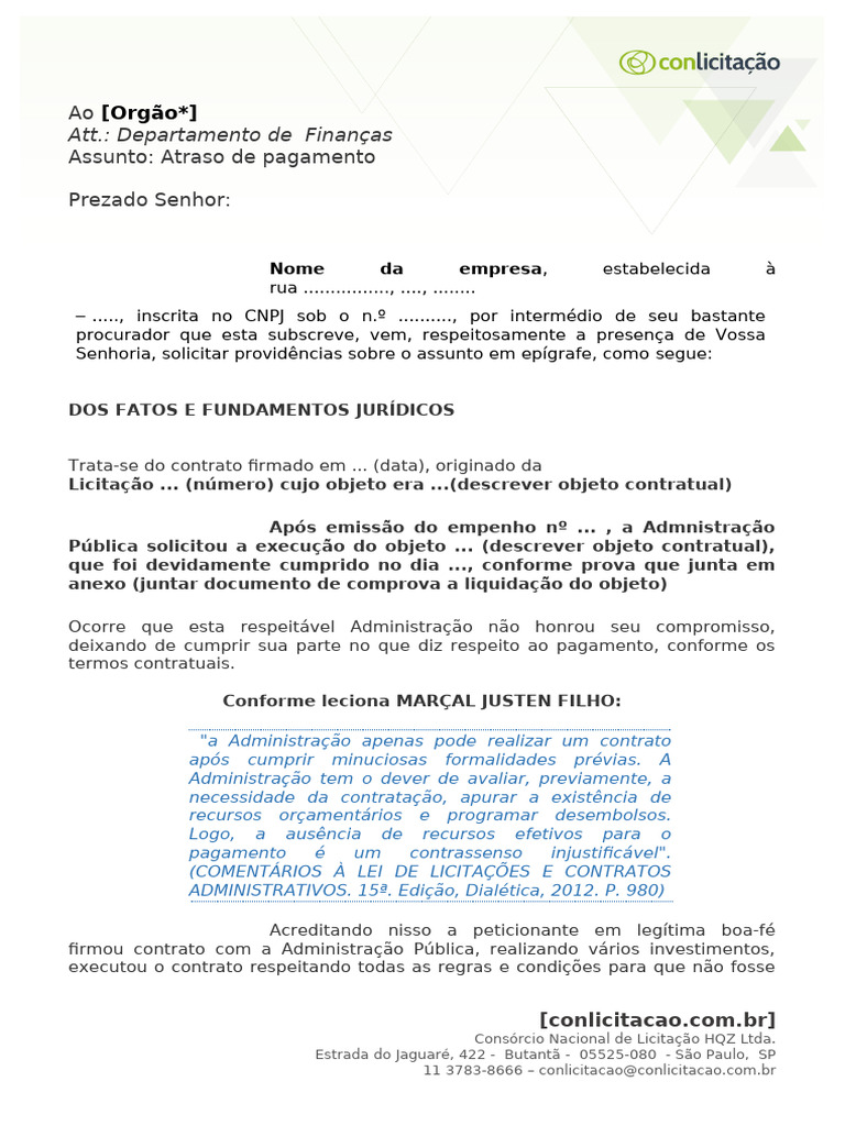 Modelo Carta Cobrança | PDF