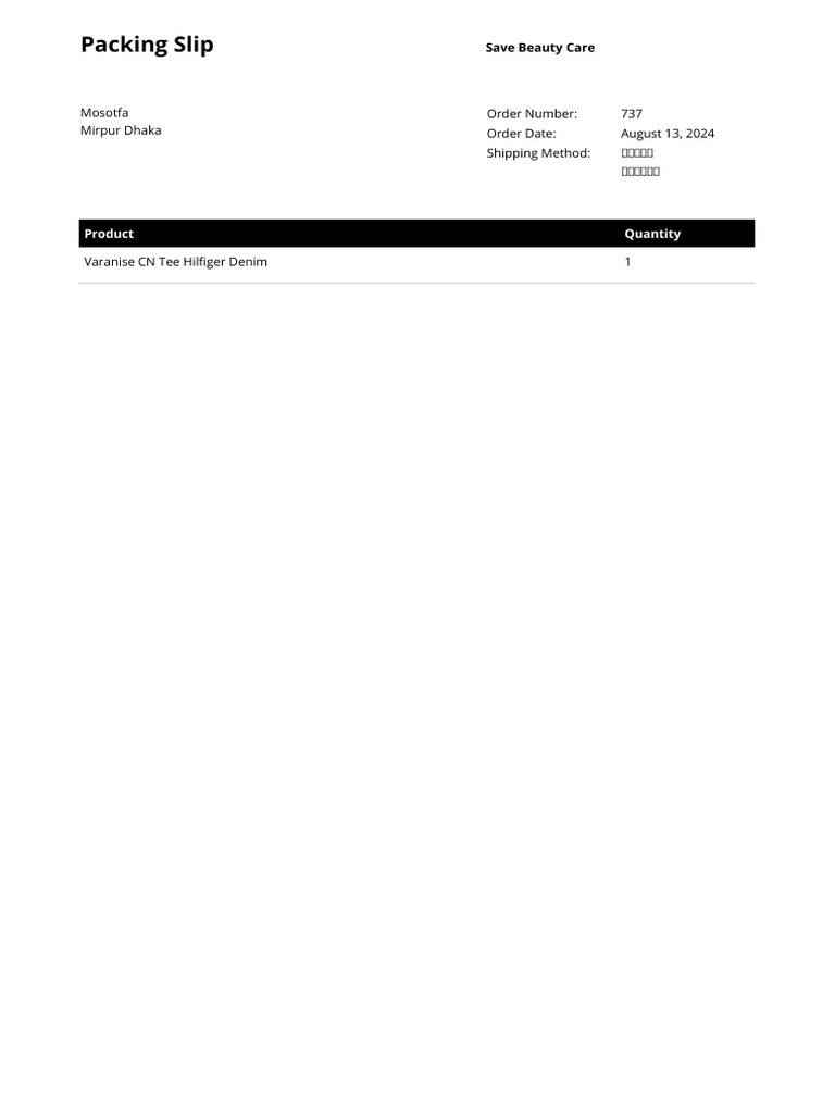 Packing Slips 2024 08 16 | PDF