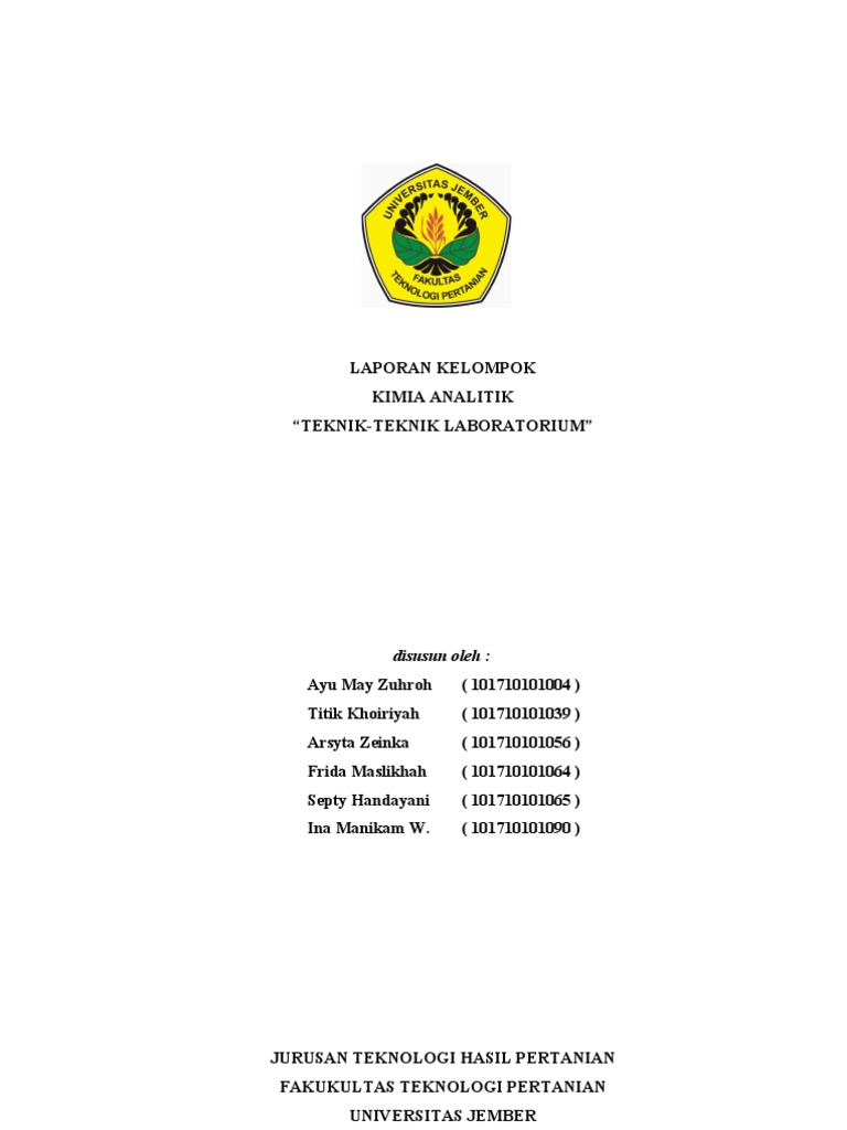 Teknik Laboratorium Kimia Analitik | PDF | Kesehatan Holistik | Sains ...