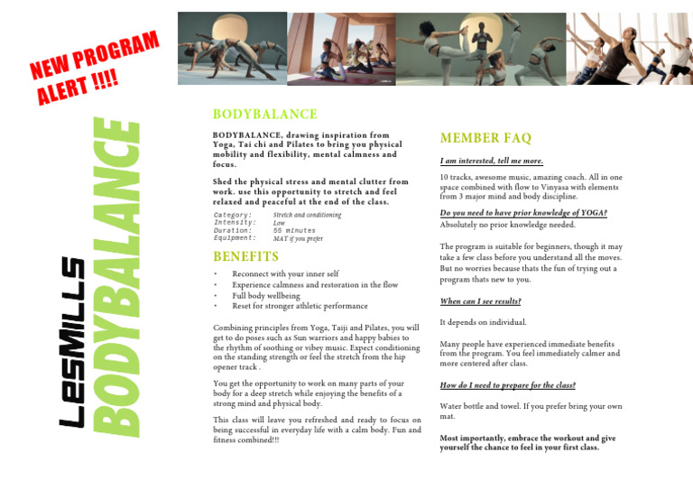 BODYBALANCE: Mind-Body Fitness Class | PDF | Pilates | Self-Improvement