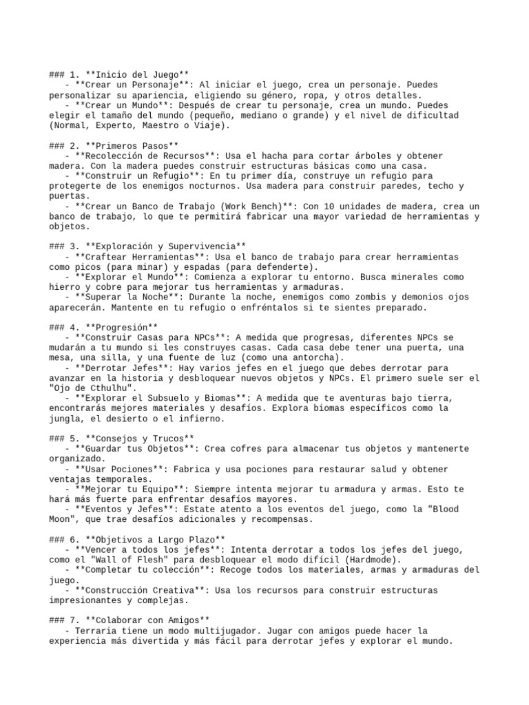 Guía de Terraria-WPS Office | PDF
