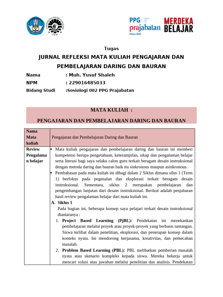 SMT 2-MK 08-Pengajaran Dan Pembelajaran Daring Dan Bauran | PDF